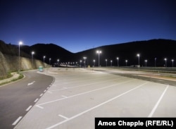 This rest area near Podgorica was completely empty at around 5 p.m. on a Thursday evening in late November.