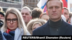 Lyubov Sobol (left) is a lawyer and ally of Russian President Vladimir Putin's most prominent foe, Aleksei Navalny (right).