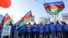 Azerbaijanis protest what they claim is illegal mining at the Lachin Corridor, the Armenian-populated breakaway Nagorno-Karabakh region's only land link with Armenia.