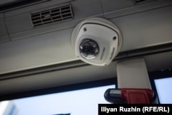 a Hikvision camera in use on Sofia's public transport system