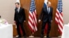 U.S. Secretary of State Antony Blinken and Russian Foreign Minister Sergei Lavrov move to their seats before a meeting in Geneva on January 21, 2022, almost a month before Russia launched its full-scale invasion of Ukraine. 