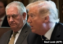 There have been well-documented tensions between President Trump (right) and U.S. Secretary of State Rex Tillerson (left).