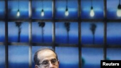 Mahmud Jebril, leader of the Transitional National Council in Libya, waits for the start of a meeting in Brussels on July 13.