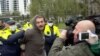 Georgian Police Detain Coronavirus Lockdown Protesters video grab 2