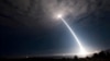 An unarmed Minuteman III intercontinental ballistic missile takes flight during an operational test at Vandenberg Air Force Base, California.