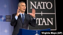 NATO Secretary-General Jens Stoltenberg at NATO headquarters in Brussels on November 7. 