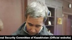 Kazakh businessman Muratkhan Tokmadi after his arrest. Photo from the website of the National Security Committee of Kazakhstan.