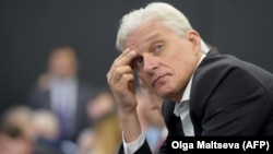 Oleg Tinkov attends the St. Petersburg International Economic Forum in 2019.