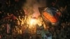 CSKA Moscow fans during their UEFA Champions League soccer match last month with Manchester City at the Khimki Stadium in Moscow. CSKA was sanctioned after the match because some of their supporters directed "monkey chants" against black players from the opposing team. 