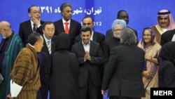 UN Secretary-General Ban Ki-moon joins leaders from Nonaligned Movement (NAM) countries, including Iran's President Mahmud Ahmadinejad, Indian Prime Minister Manmohan Singh, and Sheikh Hasina, prime minister of Bangladesh, at the summit in Tehran on August 30