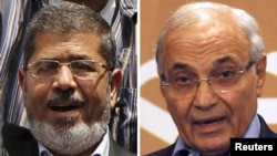 A combo photo of Muhammad Morsi (left) and Ahmed Shafiq