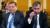 Petr Aven (right) and Mikhail Fridman have filed a defamation suit in the United States (file photo).
