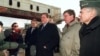 U.S. chief negotiator Richard Holbrooke (Center) arriving in Sarajevo on 8 December 1995