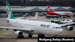 An Airbus A340-300 of Iranian airline Mahan Air