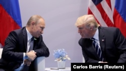 Владимир Путин и Дональд Трамп в 2017 году