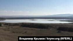 Тайганское водохранилище в марте 2020 года