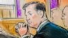 Donald Trump's former campaign manager Paul Manafort is shown in artist's sketch as he sits in federal court on the opening day of his trial on bank and tax fraud charges stemming from Special Counsel Robert Mueller's investigation into alleged Russian meddling in the 2016 U.S. presidential election.