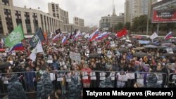 Митинг на проспекте Сахарова в Москве, 10 августа 2019 года