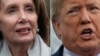 The U.S. speaker of the House of Representatives, Nancy Pelosi (left), and U.S. President Donald Trump 