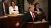 U.S. -- Speaker of the House Nancy Pelosi (D-CA) watches as U.S. President Donald Trump delivers his second State of the Union address to a joint session of the U.S. Congress in the House Chamber of the U.S. Capitol on Capitol Hill in Washington, February