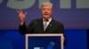 Former Ukrainian President Petro Poroshenko speaks at the European People's Party Congress in Bucharest on March 6.