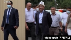 Former President Askar Akaev in Bishkek in August.