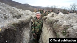 A section of the line of contact in Nagorno-Karabakh (file photo)