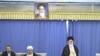 Supreme Leader Ayatollah Ali Khamenei (in chair), with Expediency Council Chairman Ali Akbar Hashemi Rafsanjani (center) and parliament speaker Ali Larijani