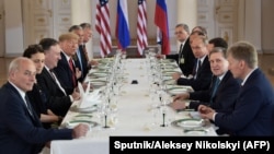 One analyst said the official delegations showed that the main U.S. concerns at Helsinki were strategic security and the election interference, while Putin's concerns were Syria and "public relations."