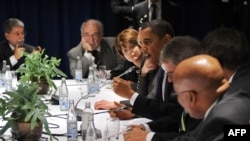 U.S. President Barack Obama takes part in a multilateral meeting in Copenhagen on December 18.